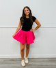 Fuchsia Wide Pleated Shorts (Reg)