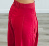 Wine High Waisted Wide Leg Pants (Reg. and Plus)