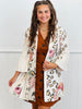 Leopard Floral Faux Suede Blazer (Reg. and Plus)