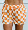 Checkered Print Pull On Shorts (Reg & Plus)
