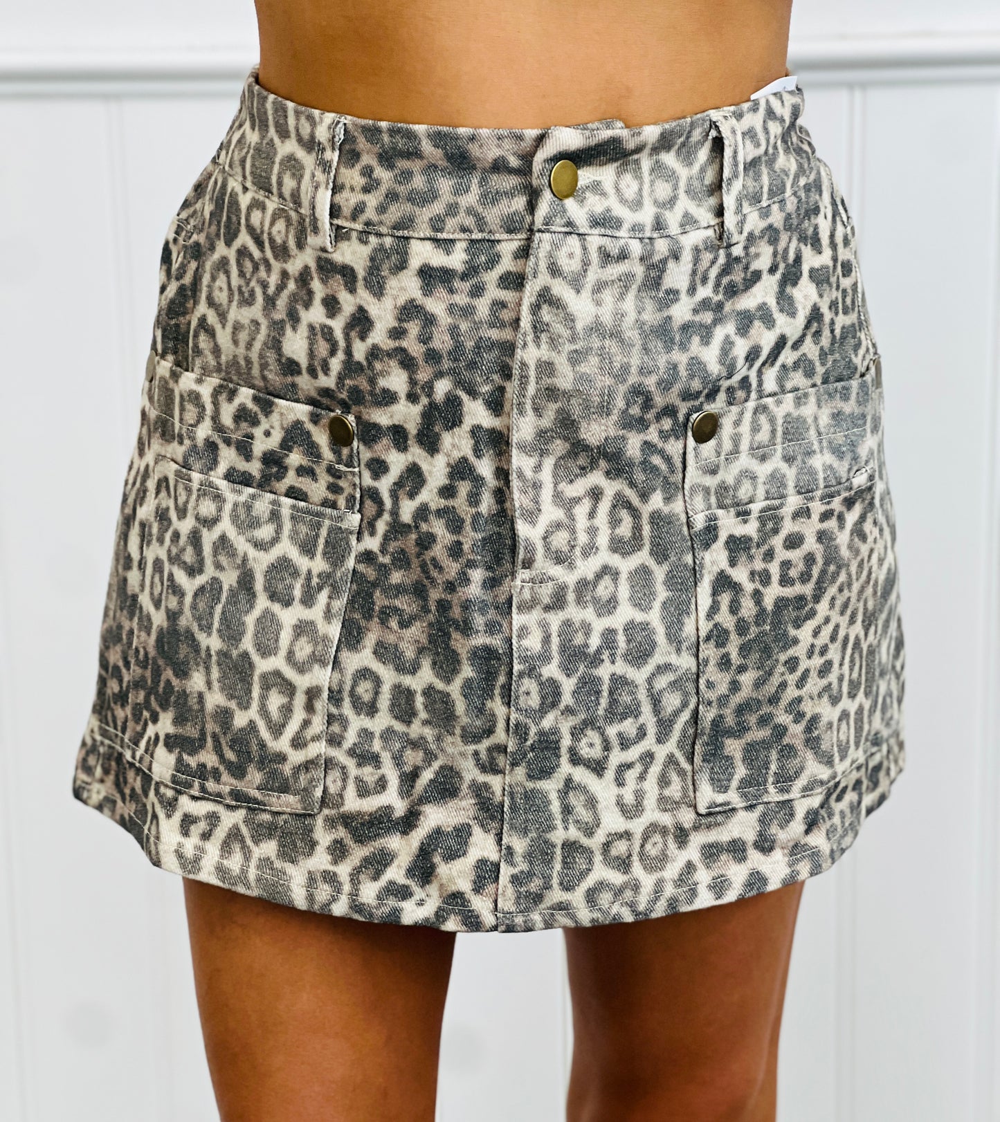 Leopard Print Skort (Reg. and Plus)