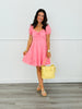Pink Eyelet Puff Sleeve Dress (Reg.)