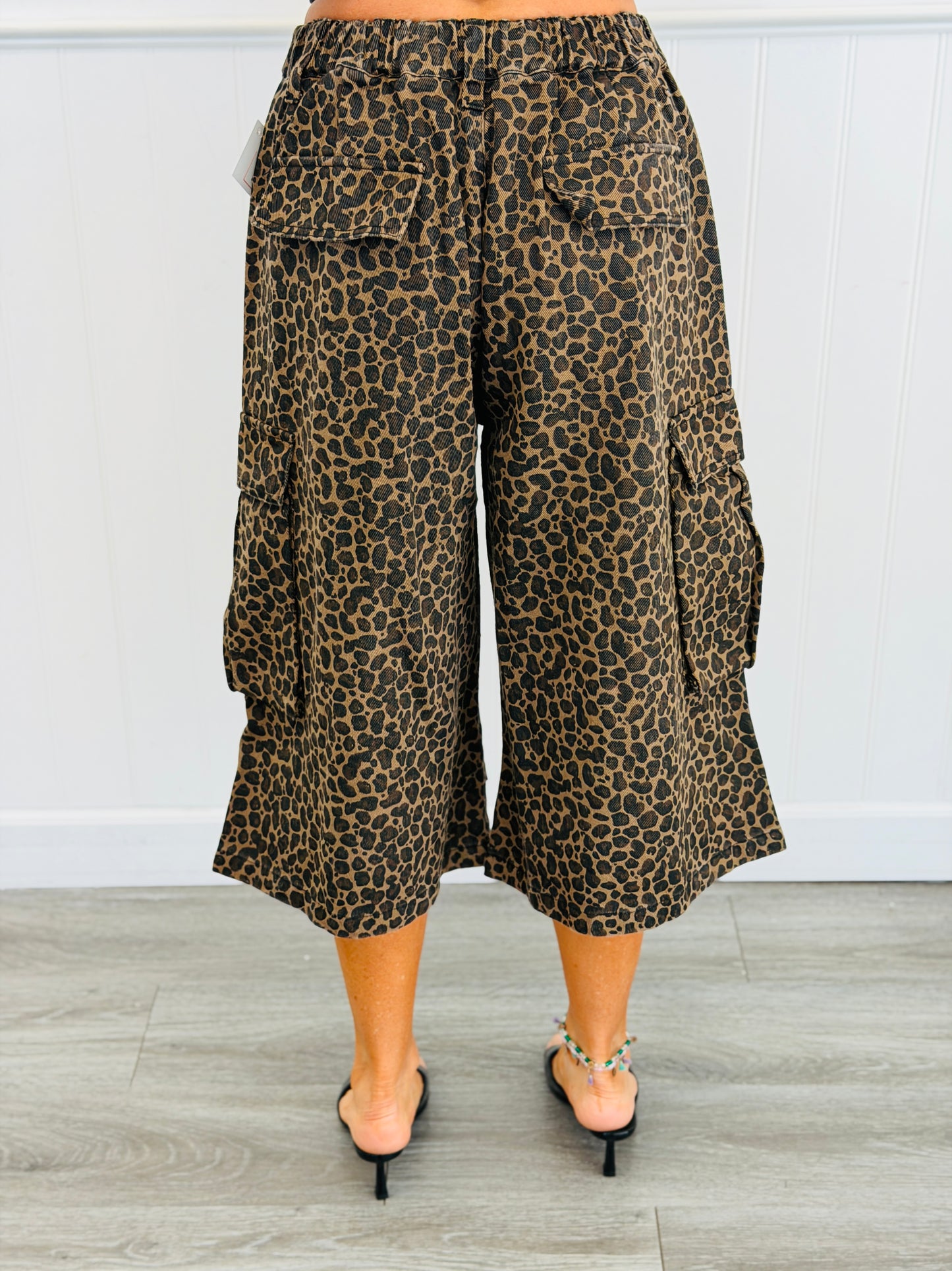 Leopard Print Cargo Culottes (Reg & Plus)