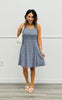 Navy/White Gingham Sleeveless Mini Dress (Reg.)