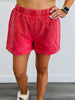 Red Washed Heart Applique Patch Shorts (Reg. and Plus)