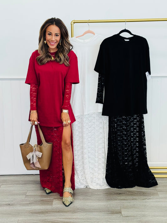 Two In One Mini/Maxi Dress Set (Reg.)- 3 Colors