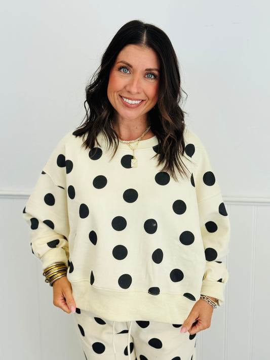Ivory Polka Dot Sweatshirt (Reg.)