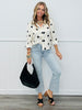 Ivory Luxe Polka Dot Blouse (Reg)