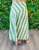 Green Multi Striped Midi Skirt (Reg & Plus)