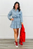 Denim Tiered Mini Dress (Reg.)