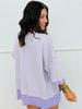 Candy Stripe Merrow Edge Sweatshirt Top (Reg.) - 2 Colors