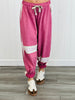 POL Cloud Pink Double Gauze Patch Jogger Pants (Reg.)