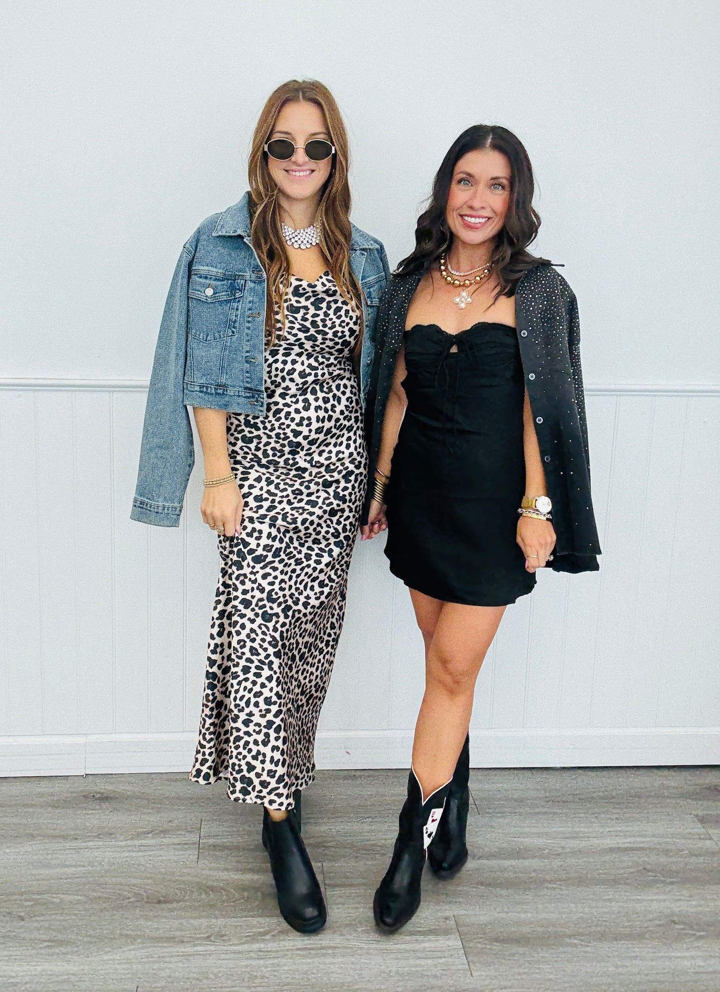 Leopard Satin Cowl Neck Maxi Dress (Reg)