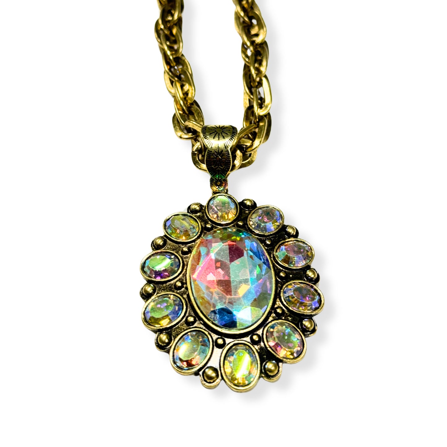Blossom AB Crystal Pendant Necklace