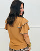 Safari Chic Ava Flutter Sleeve Blouse (Reg. and Plus)