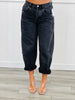 Black Denim Barrel Pants (Reg & Plus)