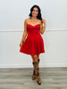 Red Sculpt Me Corset Mini Dress (Reg.)