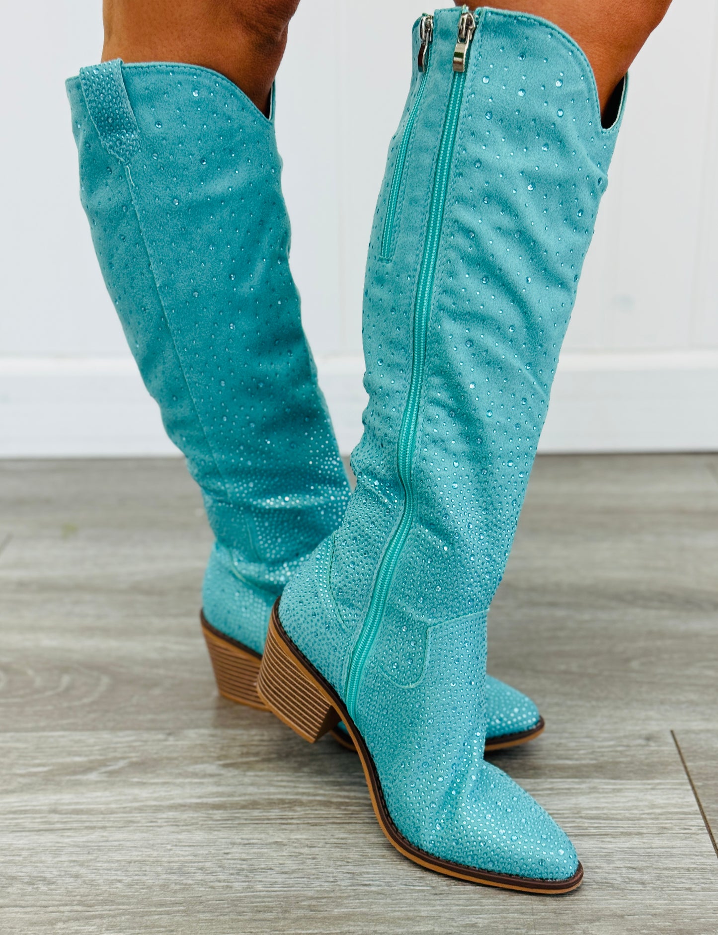 Turquoise Starstruck Sparkle Boots