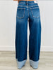 Cosmos High Rise Cuffed Wide Leg Jeans (Reg. and Plus)