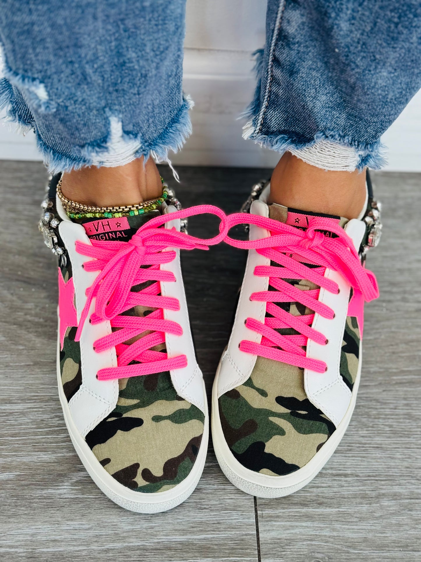 VH x WR Camo Couture Crystal Sneakers