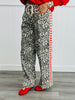 Red Heart Side Stripe Leopard Print Pants (Reg.)