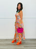 Sunburst Palm Side Slit Maxi Dress (Reg.)