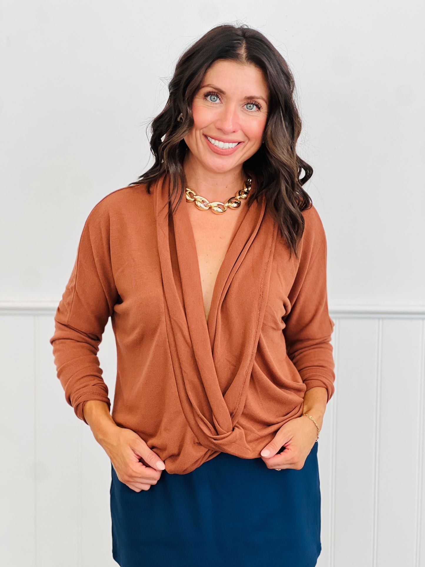 Dear Scarlett Hacci Wrap Top (Reg. and Plus) - 5 Colors