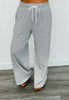 White Striped Knit Top & Pant Set (Reg & Plus)
