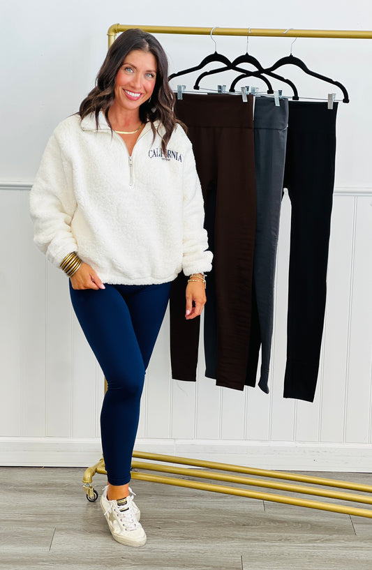 Fleece Lined Leggings (One Size & Plus)-4 Colors