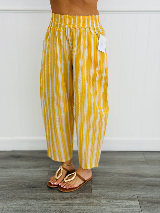 Canary Striped Relaxed Pants (Reg. & Plus)