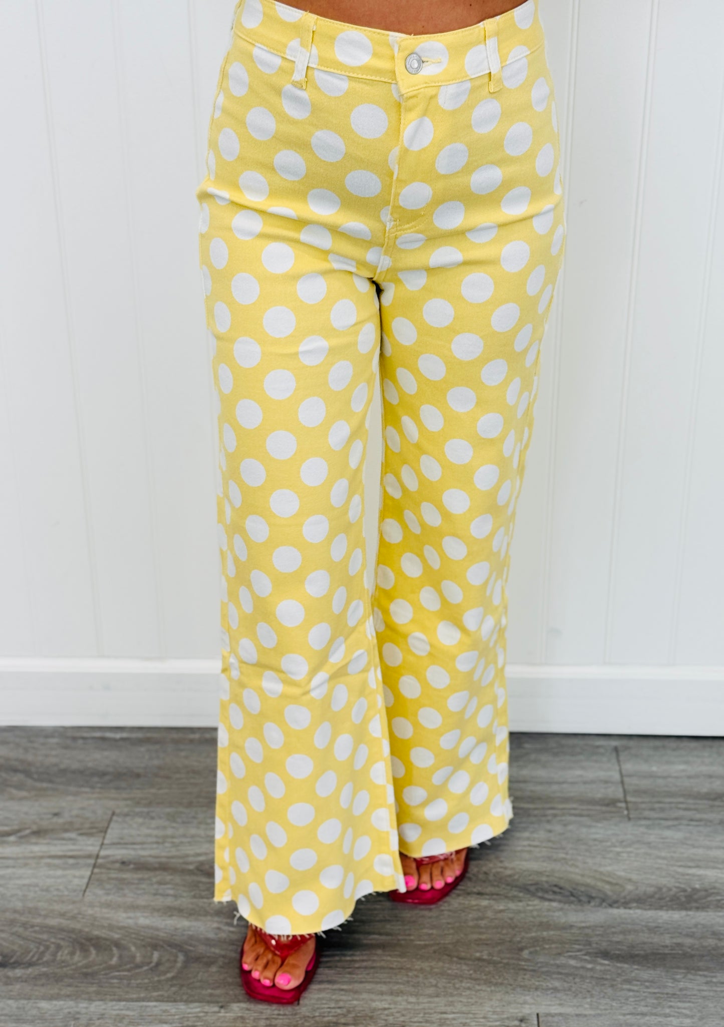 Yellow Polka Dot Denim Pants (Reg.)