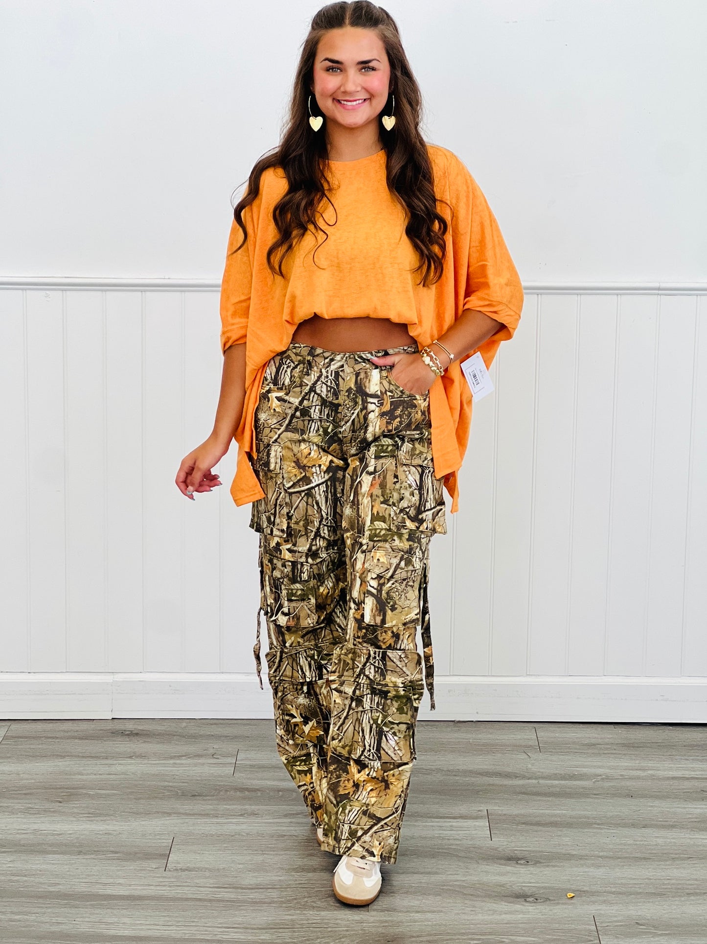 Tangerine Kimono Sleeve Sweater (Reg & Plus)
