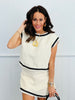 Cream Wrap Skort & Top Set (Reg)