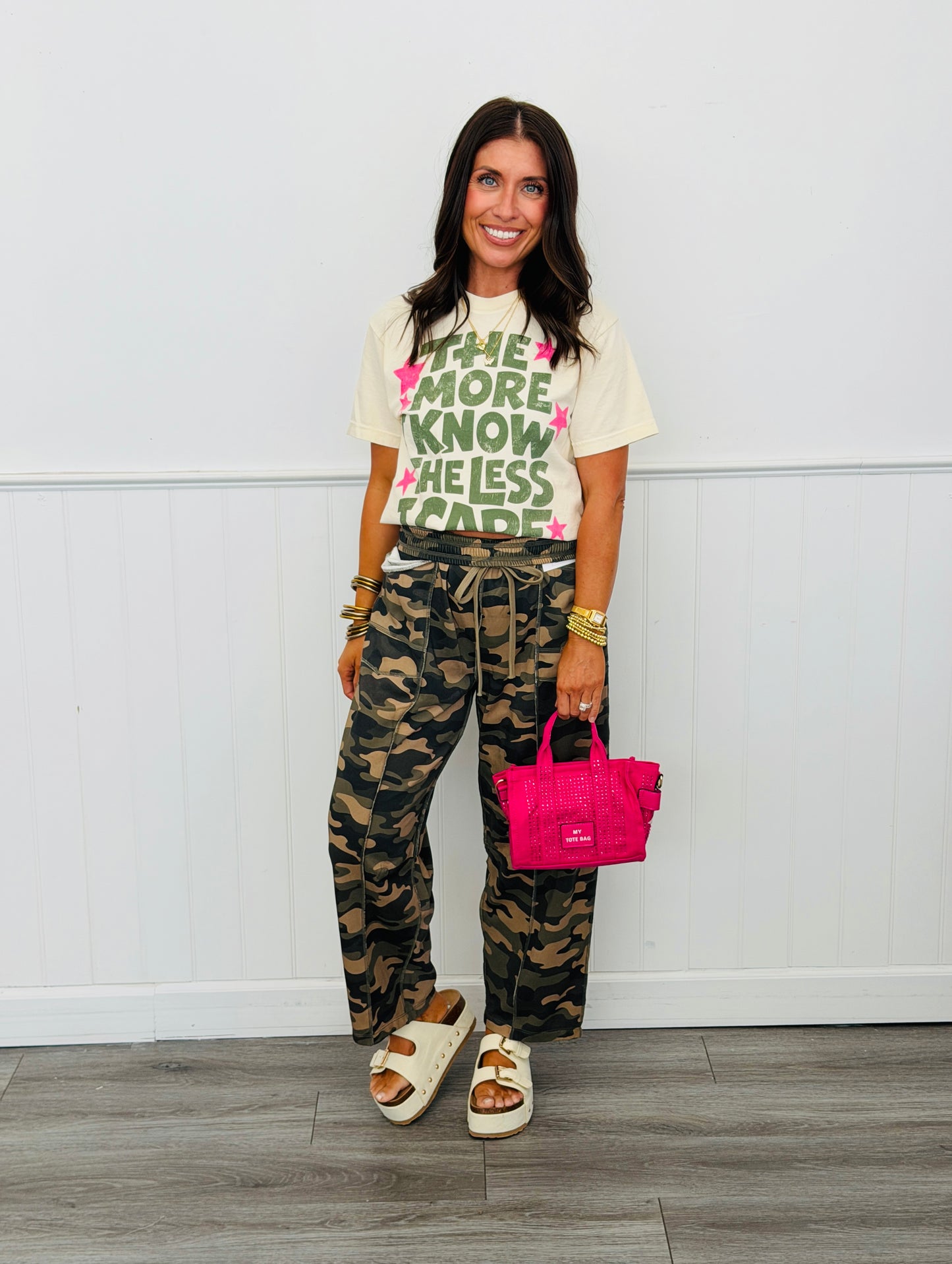 Camouflage Print Utility Barrel Pants (Reg.)