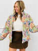 Floral Jacquard Puffer Jacket (Reg & Plus)