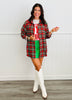 Christmas Plaid Nina Button Up Tunic (Reg. and Plus)
