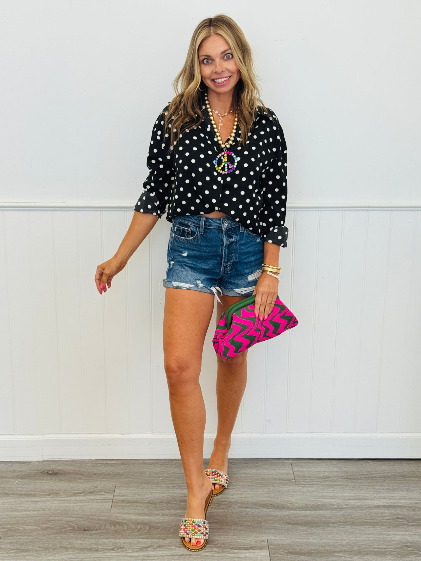 Polka Dot Kathryn Classic Button-Up (Reg. & Plus)