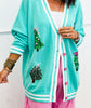 Spruce Trees Relaxed Cardigan (Reg. and Plus)