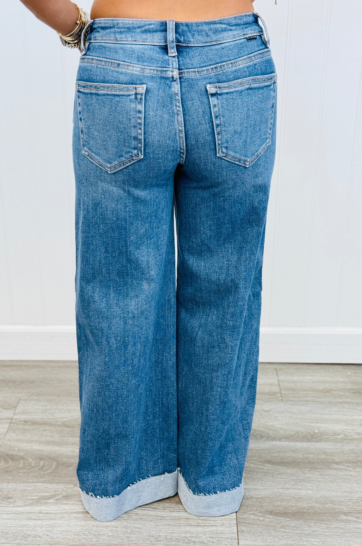 Risen All Time Low Rise Wide Ankle Jeans (Reg & Plus)