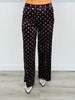 Burgundy Velvet Polka Dot Pants (Reg & Plus)