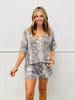 Taupe Snakeskin Top & Shorts Set (Reg.)