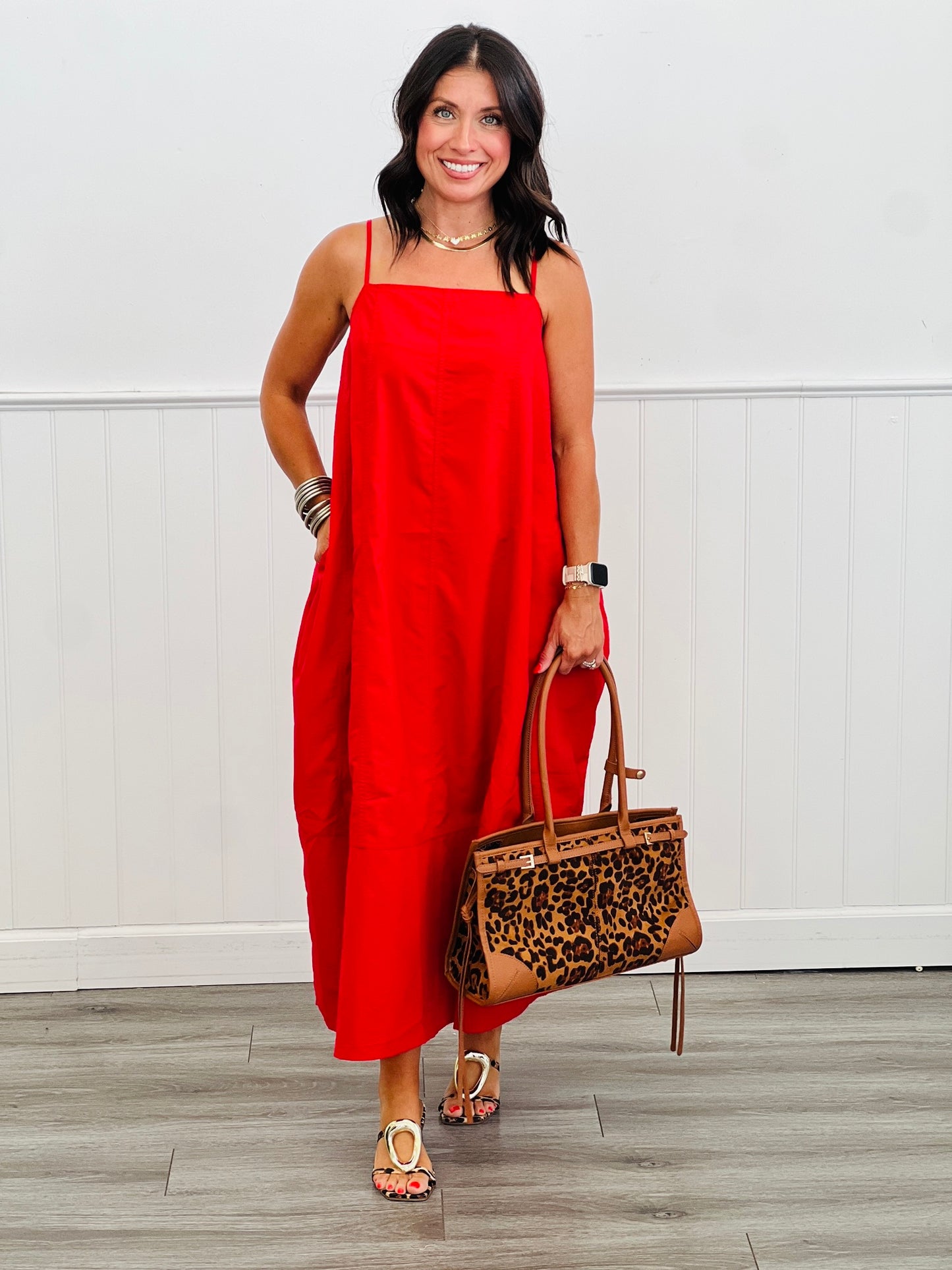 Tomato Chinlon Knit Maxi Sun Dress (Reg & Plus)