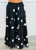 Black/White Polka Dot Maxi Wide Leg Pant (Reg & Plus)