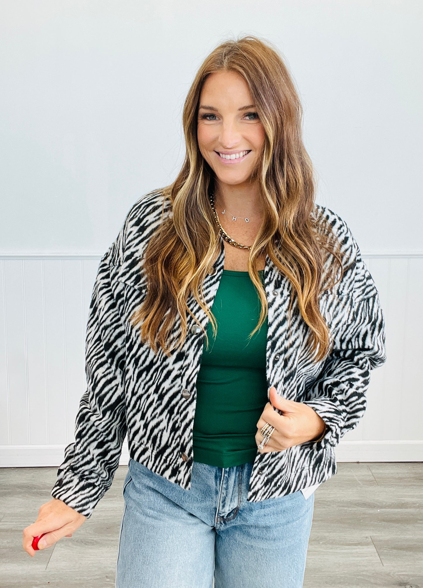 Zebra Print Shacket (Reg.)