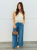 Indigo High Waist Striped Palazzo Pants (Reg.)