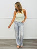Yellow/Blue Striped Sleeveless Top (Reg.)