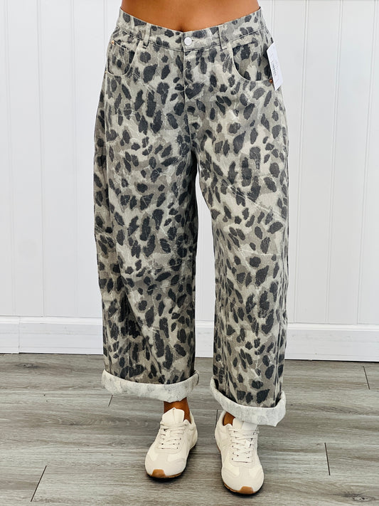 Leopard Wide Leg Pants (Reg. and Plus)