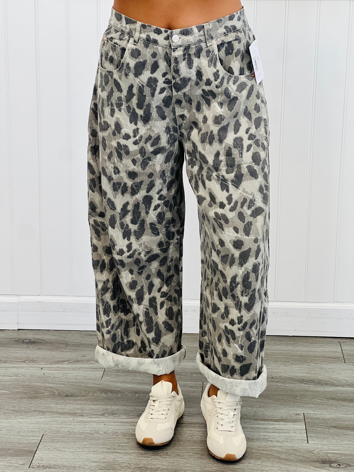 Leopard Wide Leg Pants (Reg. and Plus)