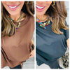 Cozy Short Sleeve Top (Reg. and Plus) - 2 Colors