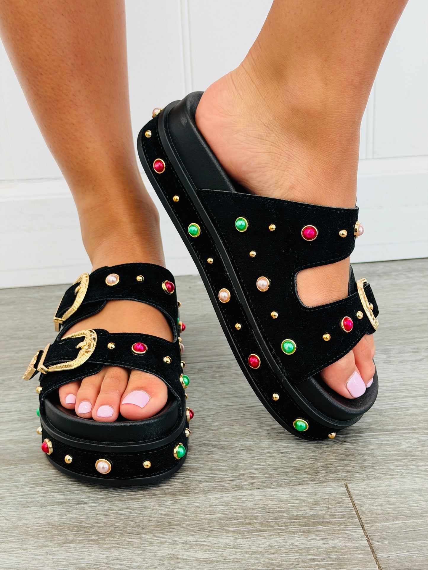 Black Star of the Show Sandals